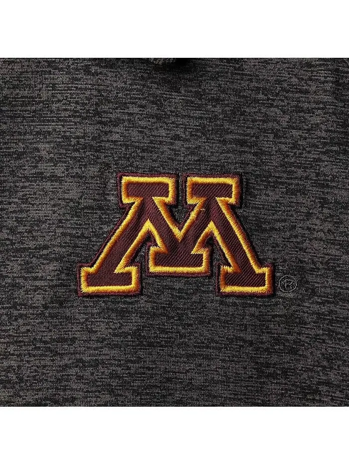 Мужская рубашка-поло Minnesota Golden Gophers Big and Tall Down Swing, черная, меланжевая Colosseum — изображение 4 из 4