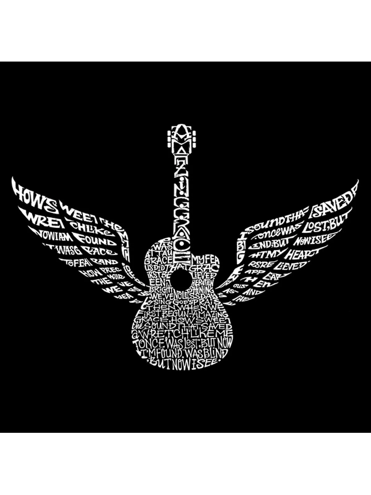 Мужская футболка premium word art - amazing grace LA Pop Art — изображение 2 из 2, бордовый