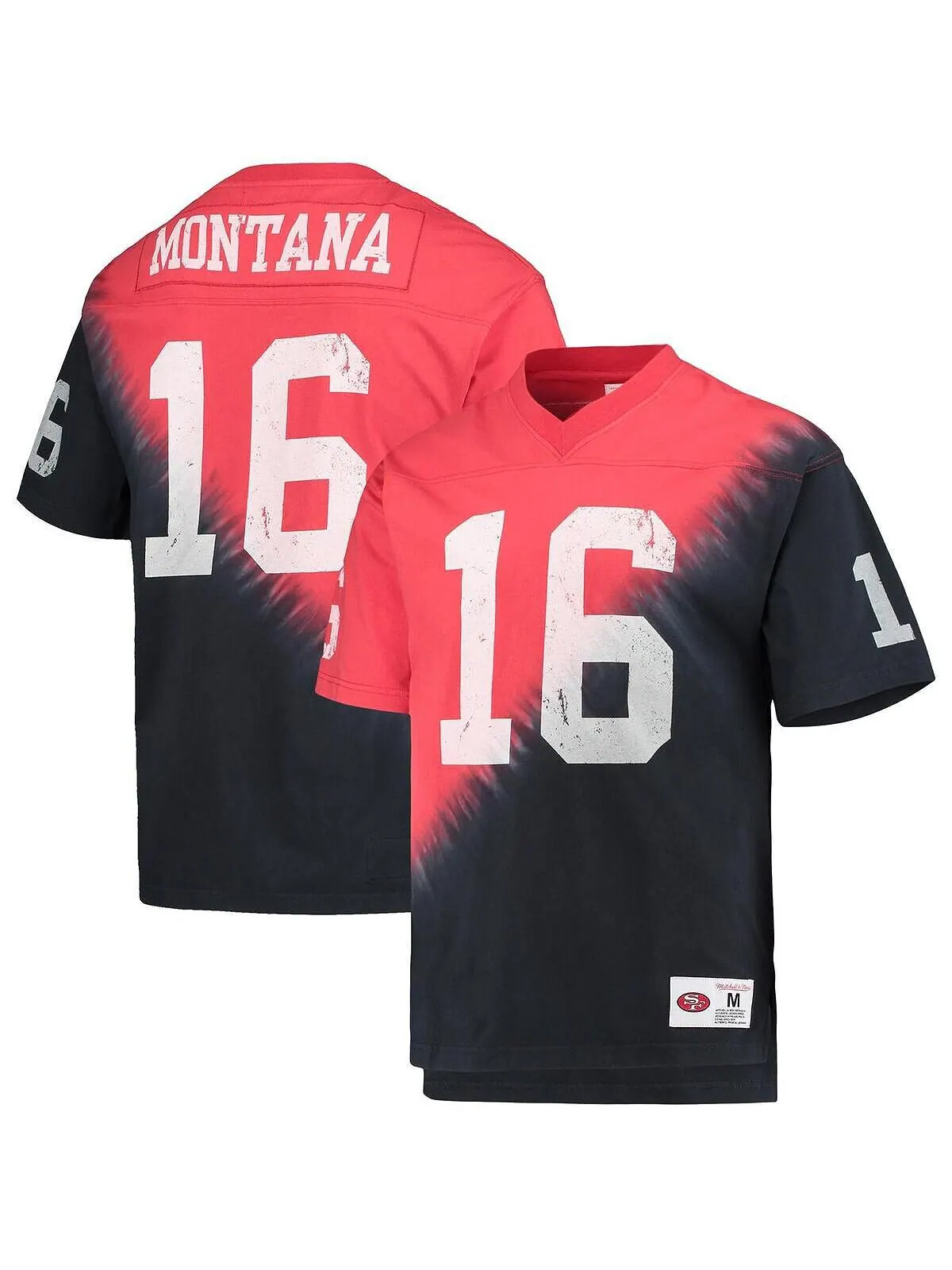Мужская футболка joe montana black — изображение 1 из 2, черный красный