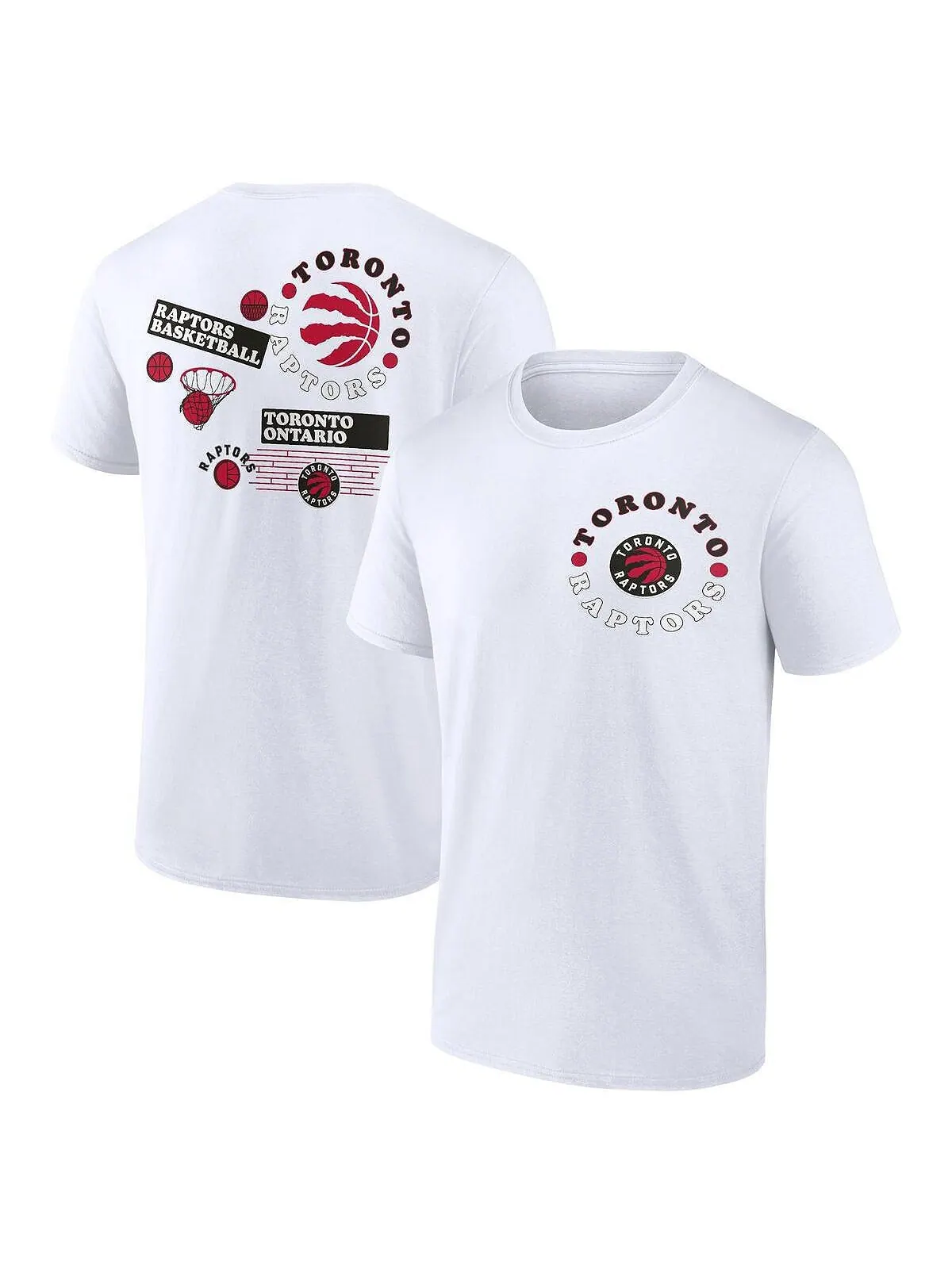 Мужская фирменная белая футболка toronto raptors street collective Fanatics — изображение 1 из 2, белый