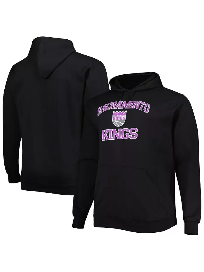Мужская черная толстовка с капюшоном Sacramento Kings Big and Tall Heart and Soul Profile
