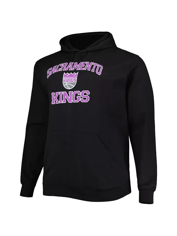 Мужская черная толстовка с капюшоном Sacramento Kings Big and Tall Heart and Soul Profile — изображение 2 из 3
