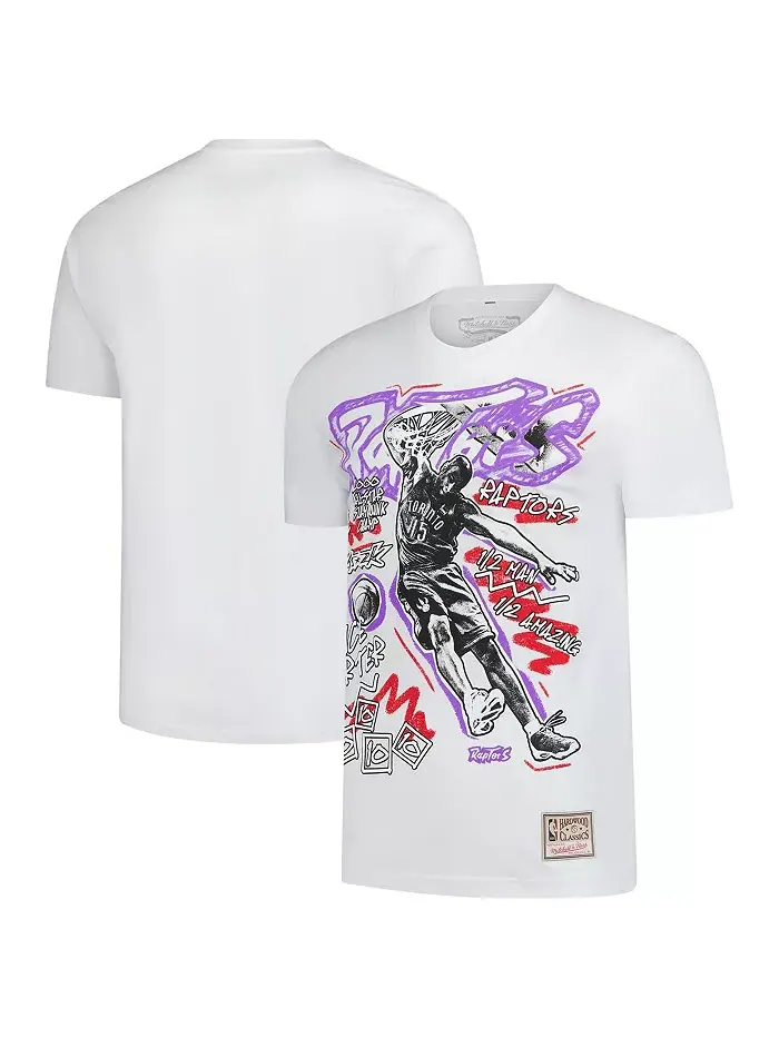 Мужская футболка Vince Carter White Toronto Raptors Hardwood Classics Chalked Up Mitchell & Ness — изображение 1 из 3