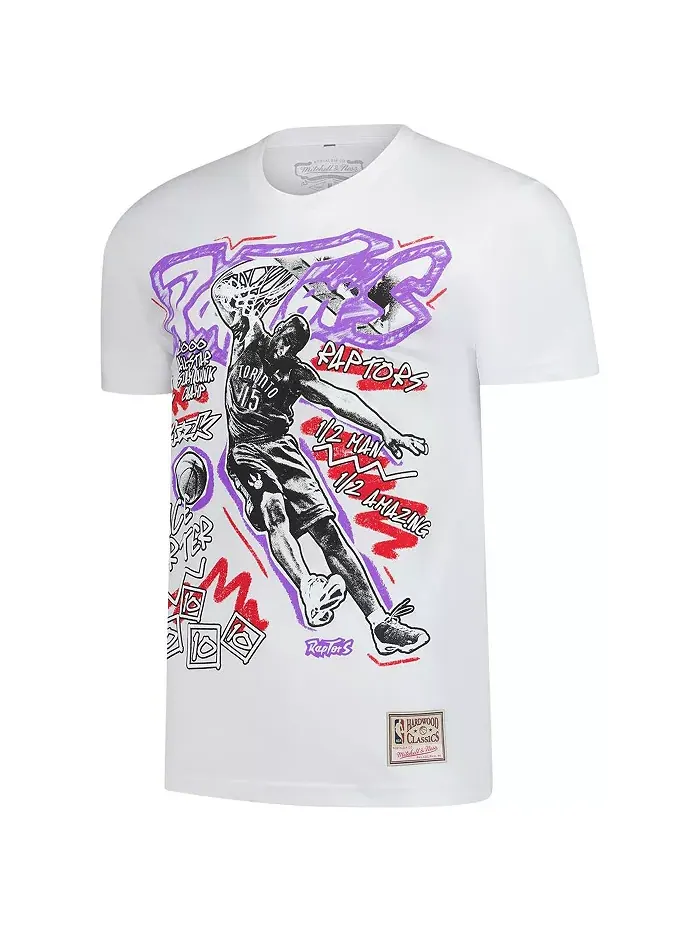 Мужская футболка Vince Carter White Toronto Raptors Hardwood Classics Chalked Up Mitchell & Ness — изображение 2 из 3