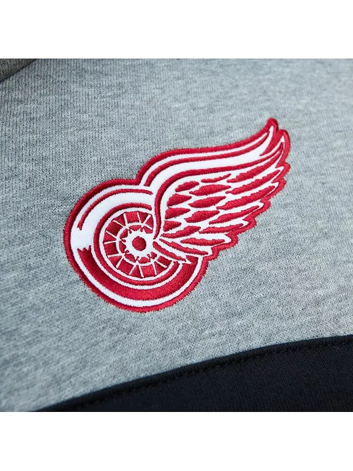Мужская красная и серая толстовка с капюшоном Detroit Red Wings Head Coach Mitchell & Ness — изображение 4 из 4