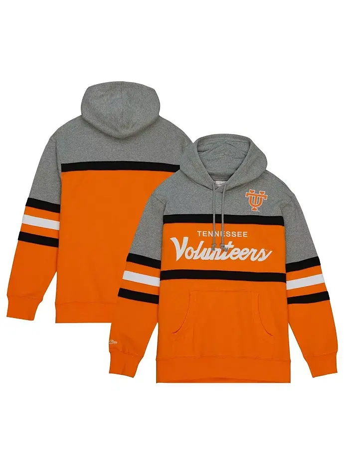 Мужская оранжевая толстовка с капюшоном Tennessee Volunteers Head Coach Mitchell & Ness — изображение 1 из 4