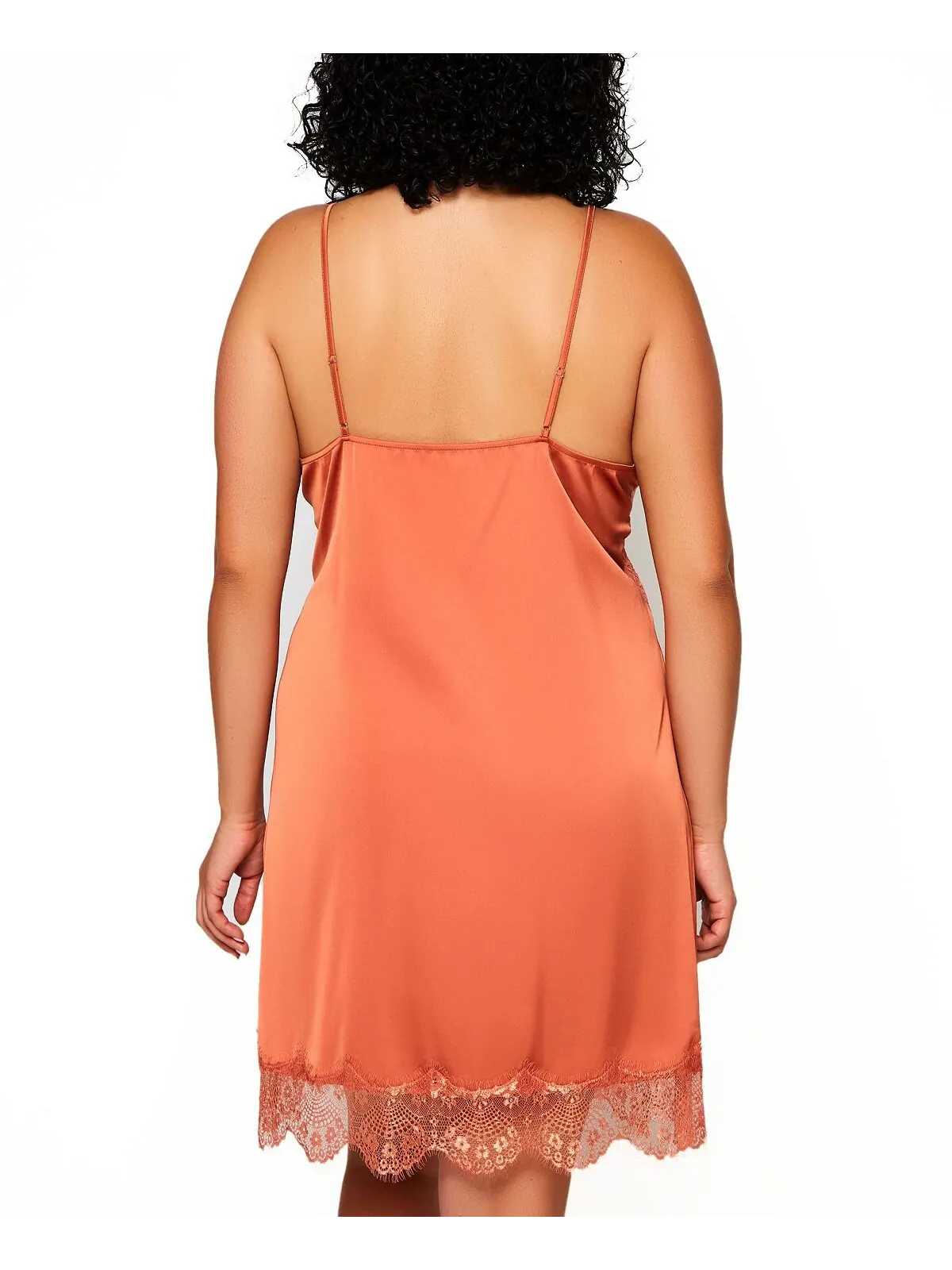 Constance Ultra Soft Plus Size Комплект майки из эластичного атласа и короткого нижнего белья — изображение 2 из 2, медь