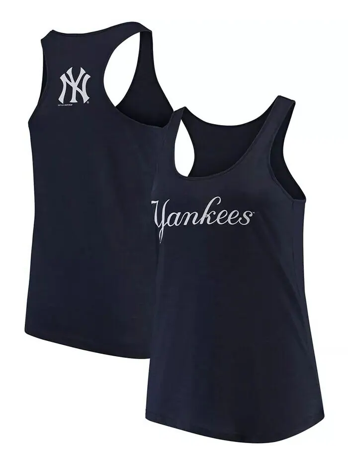 Женская темно-синяя майка больших размеров New York Yankees Swing For The Fences Racerback Soft As — изображение 3 из 4