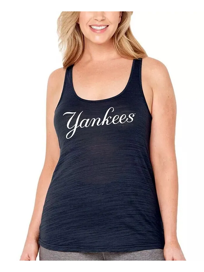 Женская темно-синяя майка больших размеров New York Yankees Swing For The Fences Racerback Soft As — изображение 4 из 4