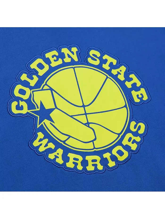 Мужская футболка премиум-класса Royal Golden State Warriors Hardwood Classics Neon Nights Mitchell — изображение 2 из 5