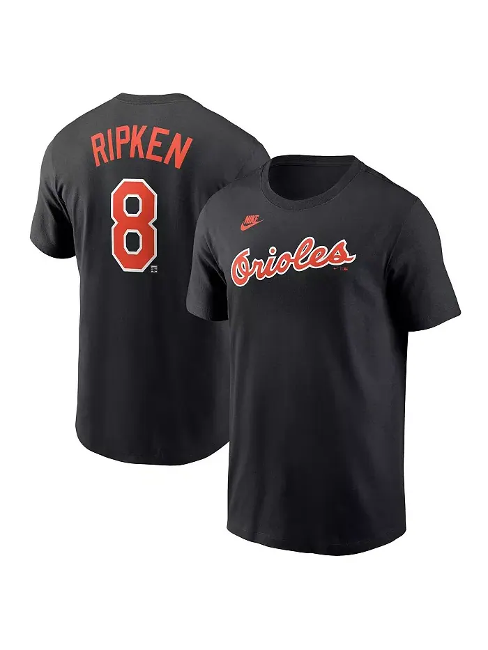 Мужская черная футболка Baltimore Orioles Cooperstown Collection Fuse Name Number Nike — изображение 1 из 3