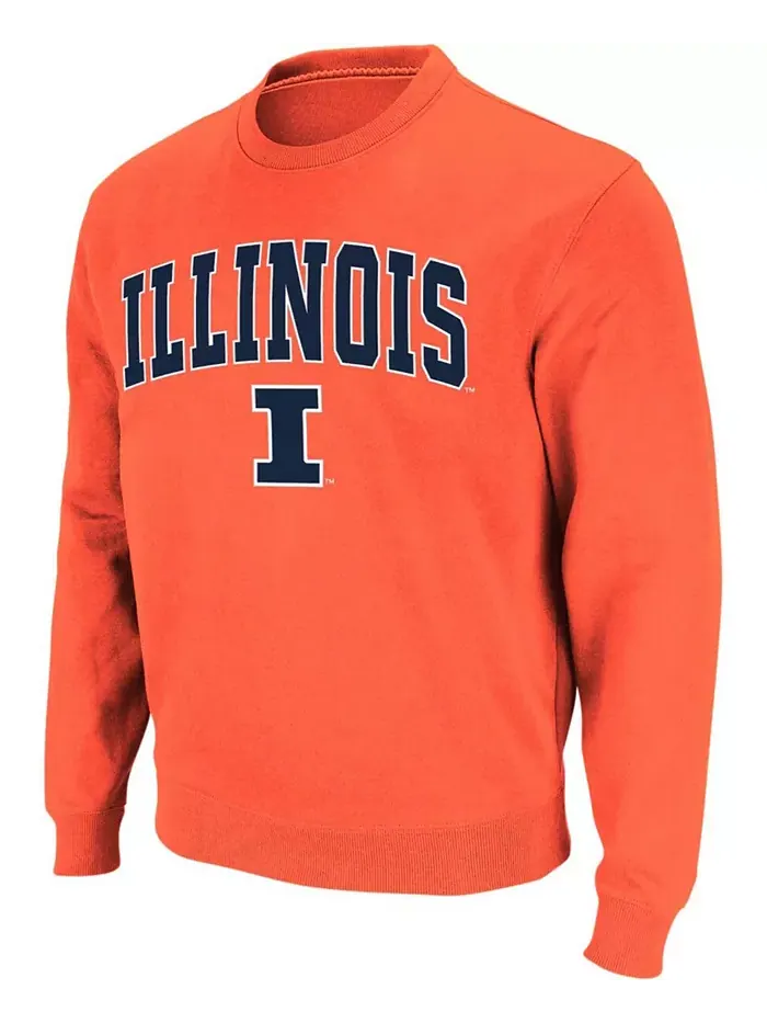 Мужская оранжевая толстовка с круглым вырезом Illinois Fighting Illini с арочным логотипом Colosseum — изображение 1 из 4