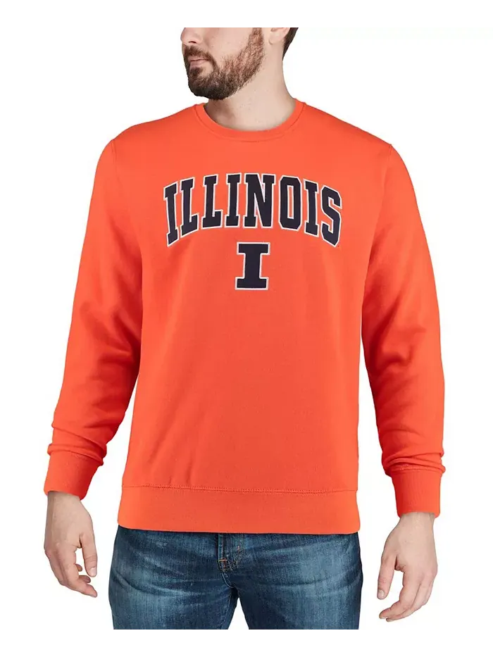 Мужская оранжевая толстовка с круглым вырезом Illinois Fighting Illini с арочным логотипом Colosseum — изображение 4 из 4