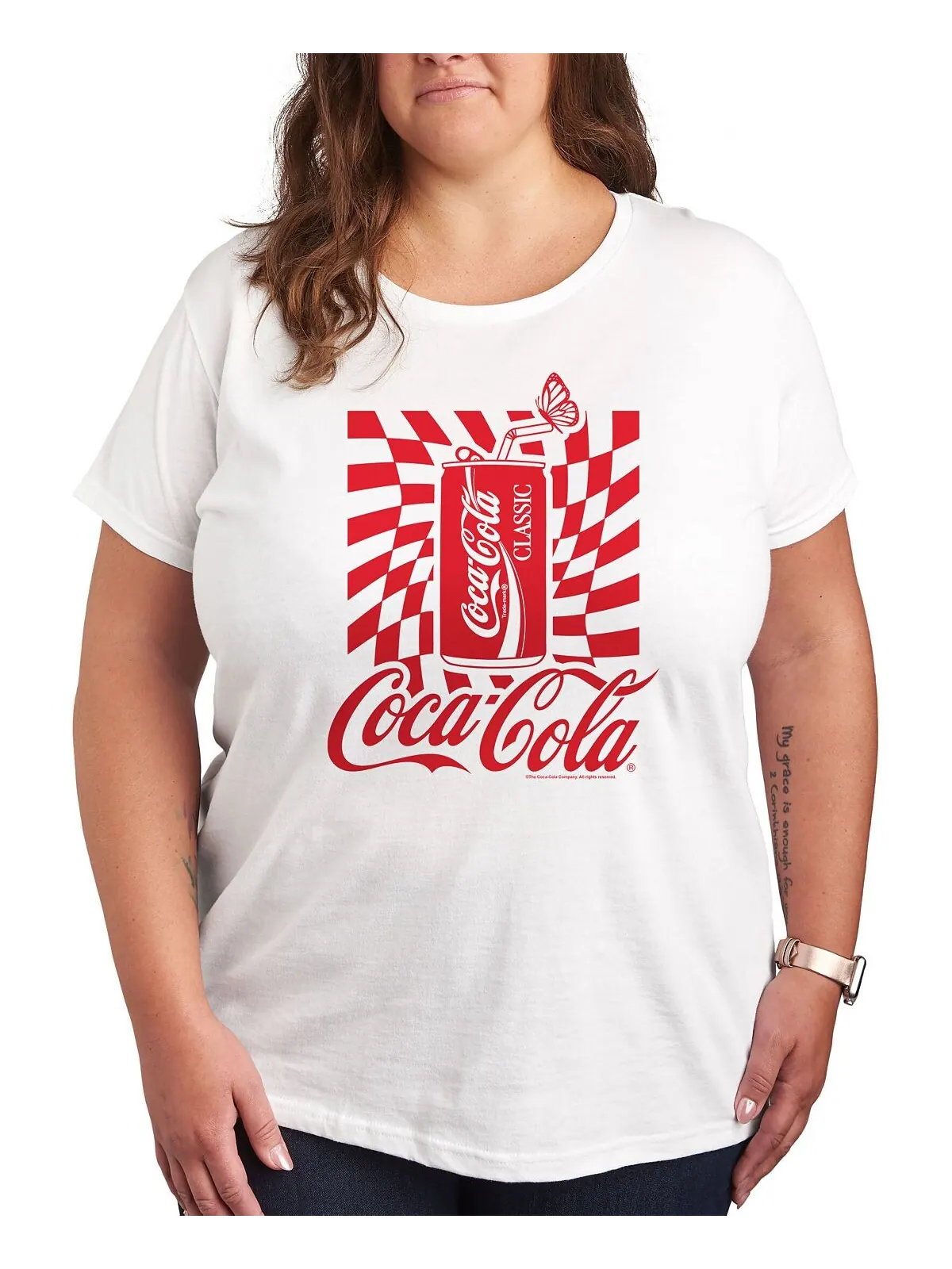 Модная футболка больших размеров с рисунком Coca Cola Air Waves