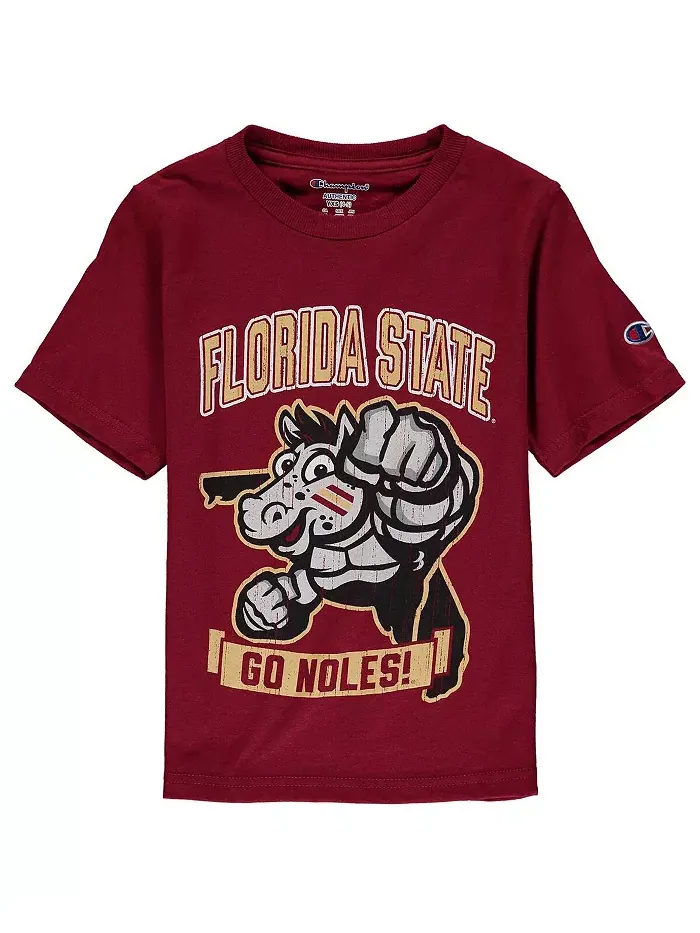 Футболка с мощным талисманом Florida State Seminoles для мальчиков Garnet Champion — изображение 3 из 3