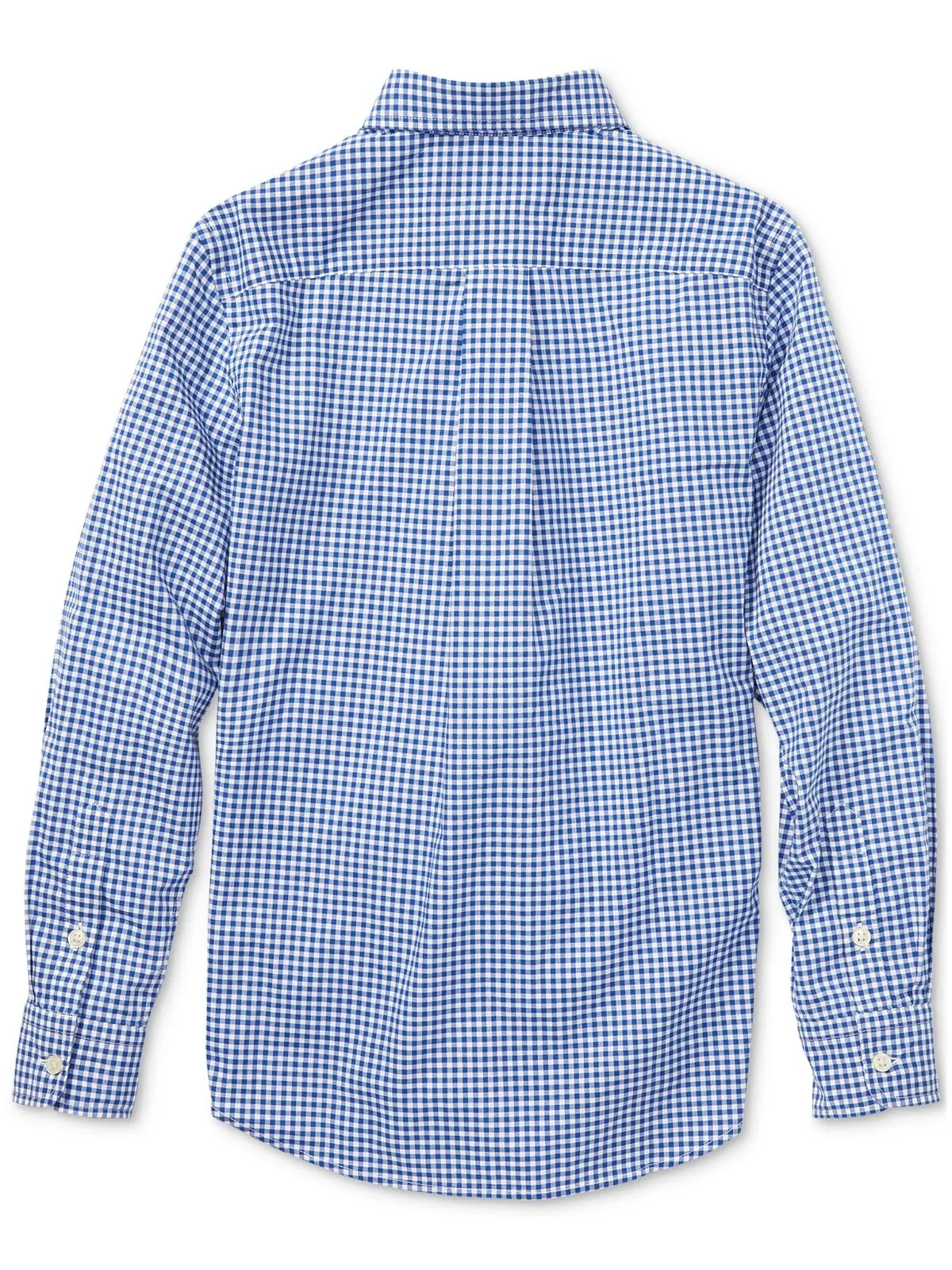 Рубашка из хлопкового поплина в клетку для мальчиков Big Boys Polo Ralph Lauren — изображение 4 из 5, синий мульти