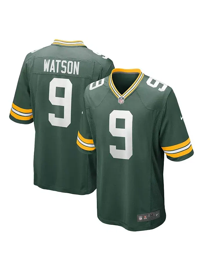 Мужская игровая футболка Christian Watson Green Bay Packers в зеленом цвете Nike — изображение 1 из 3