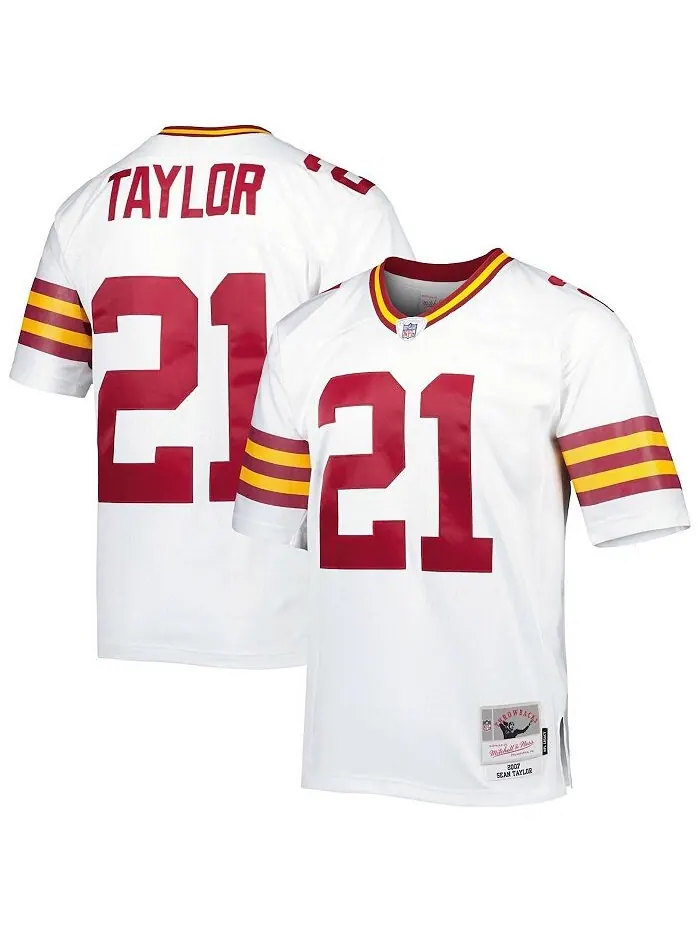 Мужская футболка Sean Taylor White Washington Commanders Big and Tall 2007 Legacy отставного игрока — изображение 1 из 3
