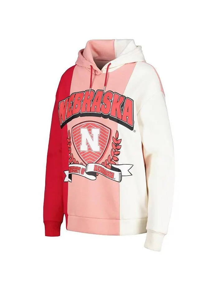 Женский пуловер с капюшоном Scarlet Nebraska Huskers Hall of Fame Colorblock Gameday Couture — изображение 2 из 3, алый