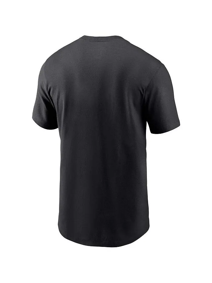 Мужская черная футболка New Orleans Saints Yard Line Fashion Asbury Nike — изображение 3 из 3, черный