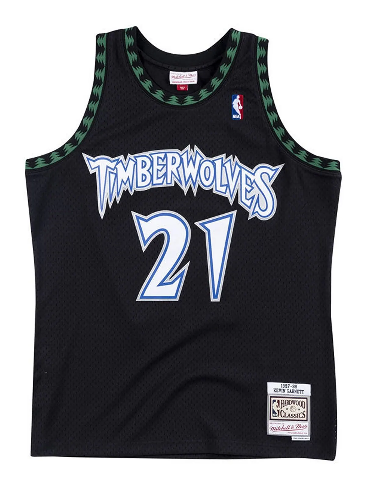 Мужская черная майка Кевина Гарнетта Миннесота Тимбервулвз 1997-98 годов Hardwood Classics Swingman — изображение 1 из 2