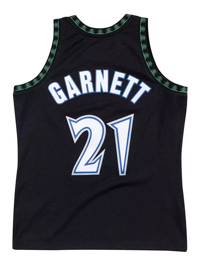 Мужская баскетбольная майка Kevin Garnett в черном цвете Minnesota Timberwolves Hardwood Classics — изображение 2 из 2