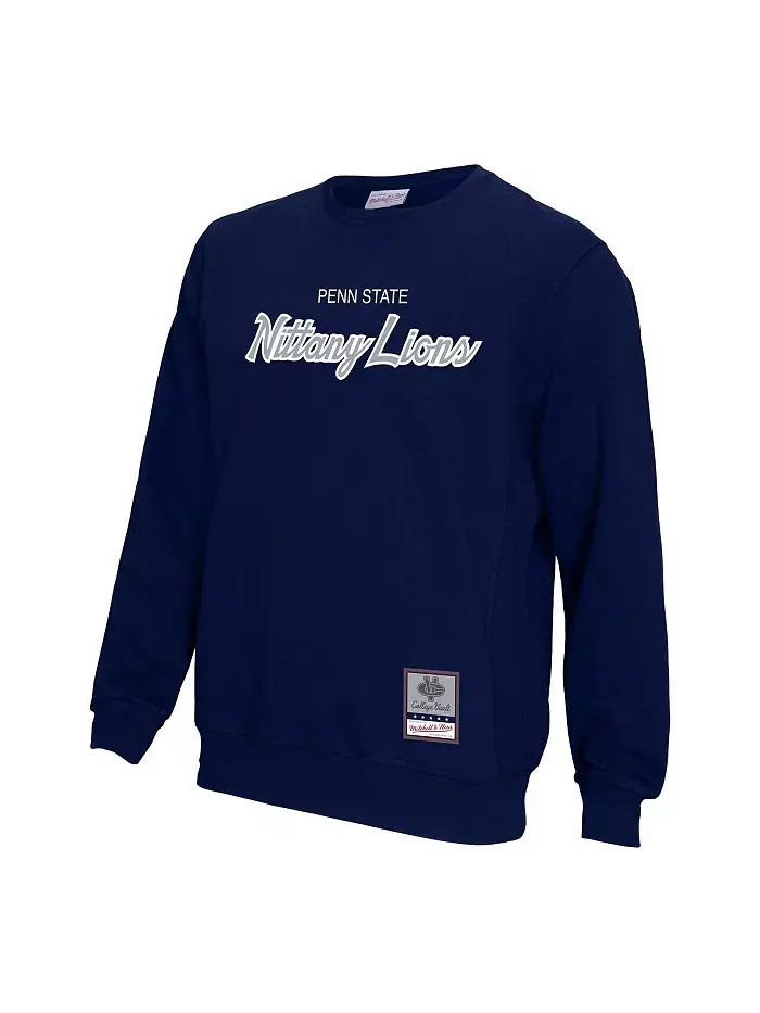 Мужская толстовка с капюшоном Penn State Nittany Lions Elite Script, темно-синяя Mitchell & Ness — изображение 3 из 3