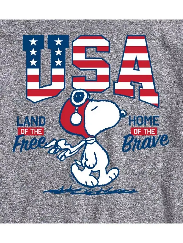 Футболка мужская с коротким рукавом Hybrid Apparel Peanuts USA AIRWAVES — изображение 3 из 3