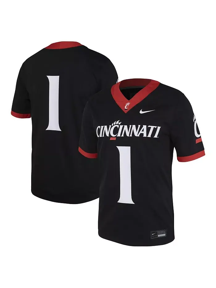Мужская футбольная майка Cincinnati Bearcats Untouchable #1 черная Nike — изображение 1 из 3