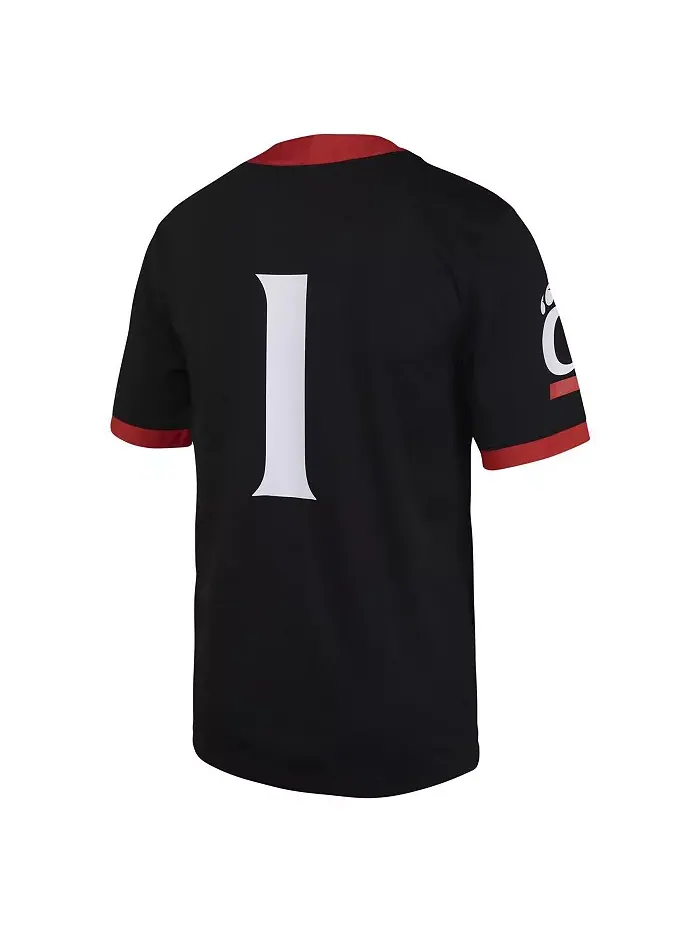 Мужская футбольная майка Cincinnati Bearcats Untouchable #1 черная Nike — изображение 3 из 3