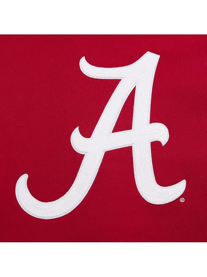 Мужской красный флисовый худи с цепным стежком Alabama Crimson Tide Mitchell & Ness — изображение 3 из 5
