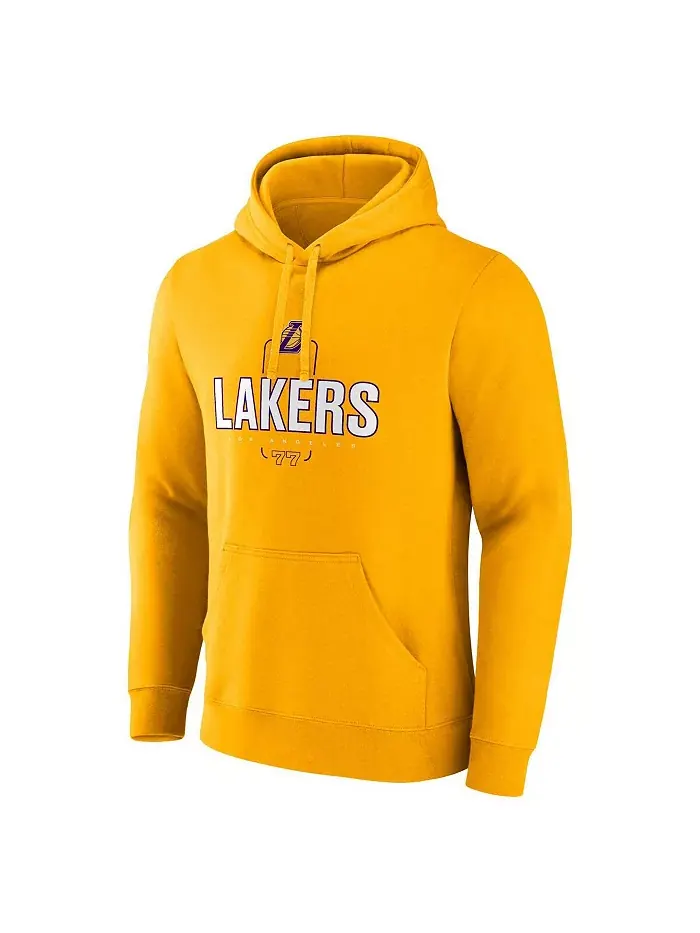 Мужская толстовка с капюшоном Luka Doncic Gold Los Angeles Lakers Icon Behind the Back Name Number — изображение 3 из 3