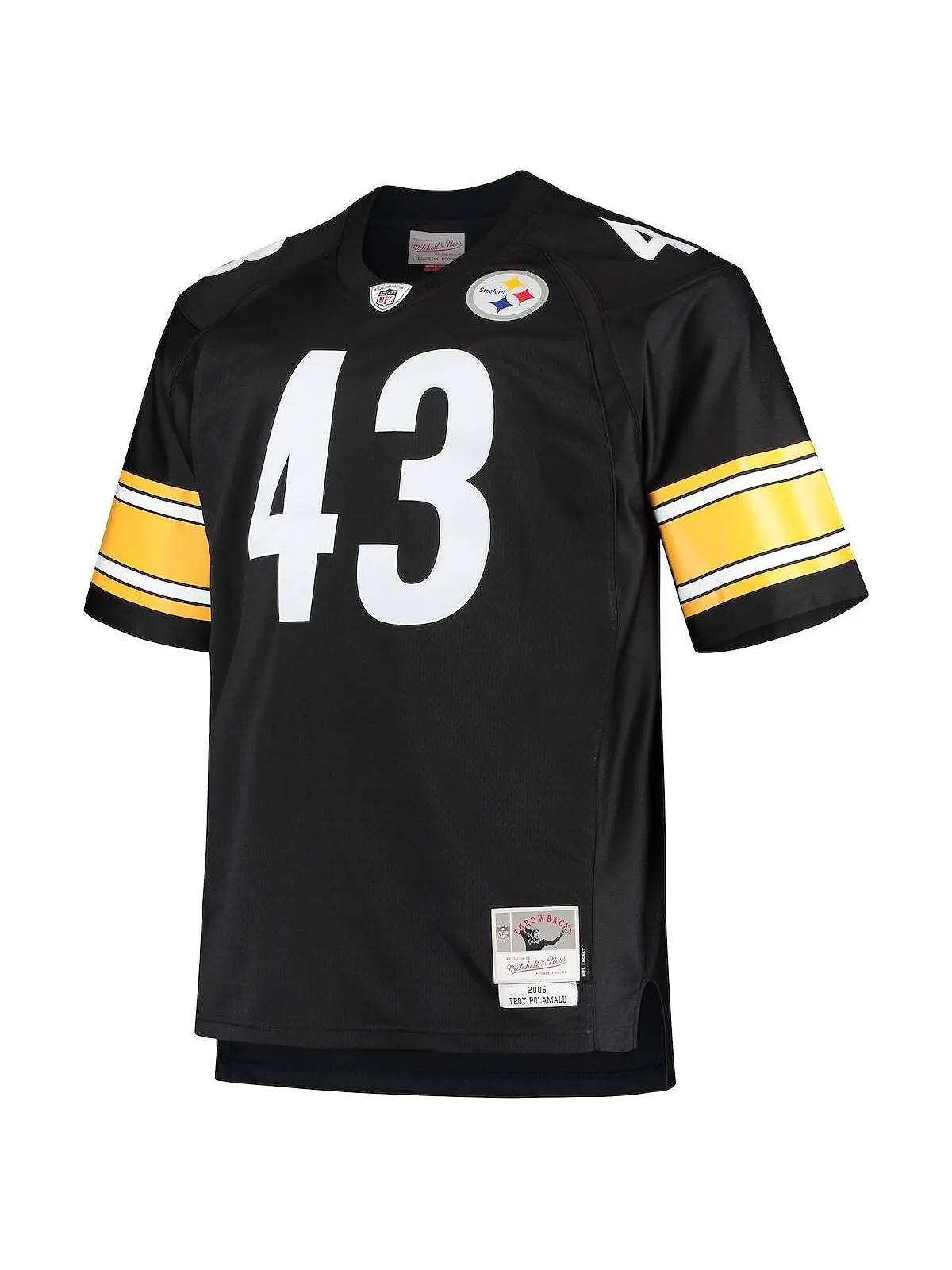 Мужская футболка troy polamalu black pittsburgh steelers big and tall 2005 года, копия джерси для — изображение 3 из 3