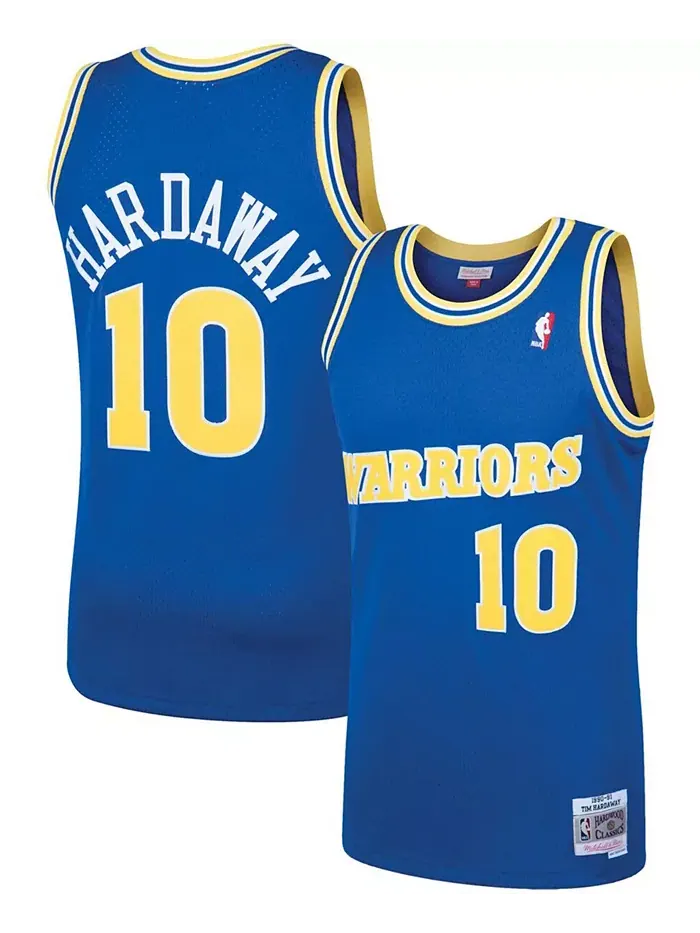 Мужская баскетбольная майка Tim Hardaway Royal Golden State Warriors 1990 Hardwood Classics — изображение 1 из 3