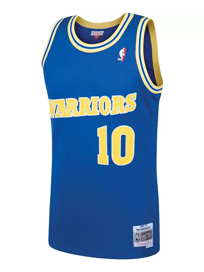 Мужская баскетбольная майка Tim Hardaway Royal Golden State Warriors 1990 Hardwood Classics — изображение 2 из 3