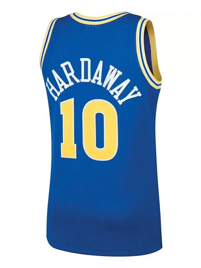 Мужская баскетбольная майка Tim Hardaway Royal Golden State Warriors 1990 Hardwood Classics — изображение 3 из 3