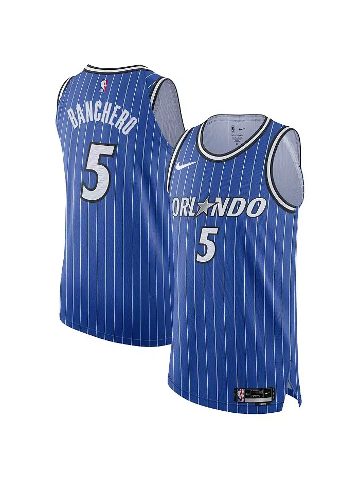 Мужская синяя майка Orlando Magic игрока Паоло Банкеро Authentic Player Icon Edition Nike — изображение 1 из 3