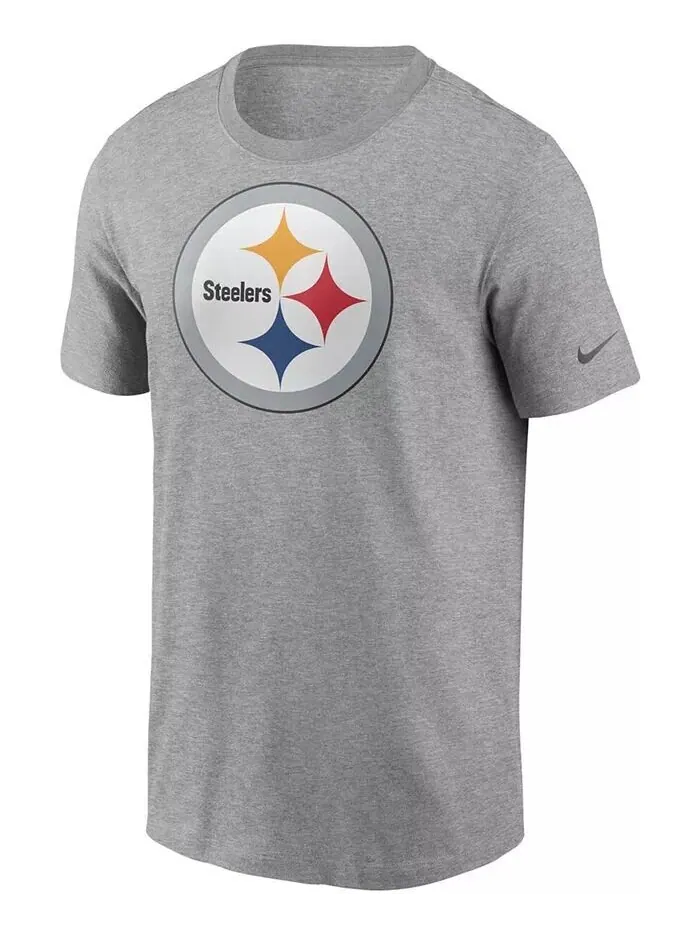 Мужская серая футболка с логотипом Pittsburgh Steelers Primary Logo Nike — изображение 3 из 3
