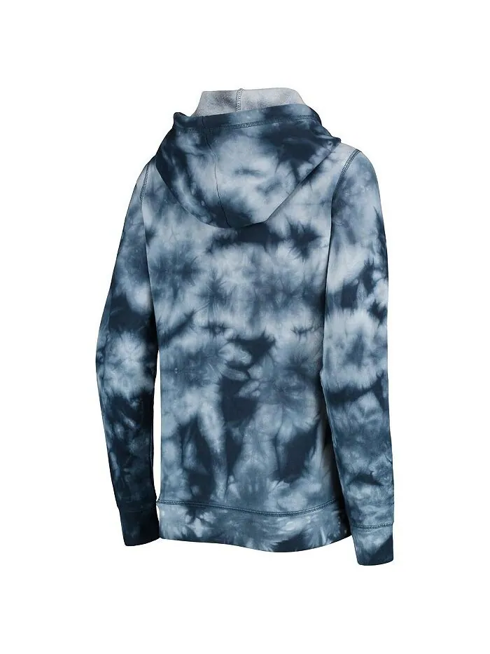 Женская темно-синяя толстовка с молнией во всю длину Houston Astros Tie-Dye New Era — изображение 2 из 2, темно-синий