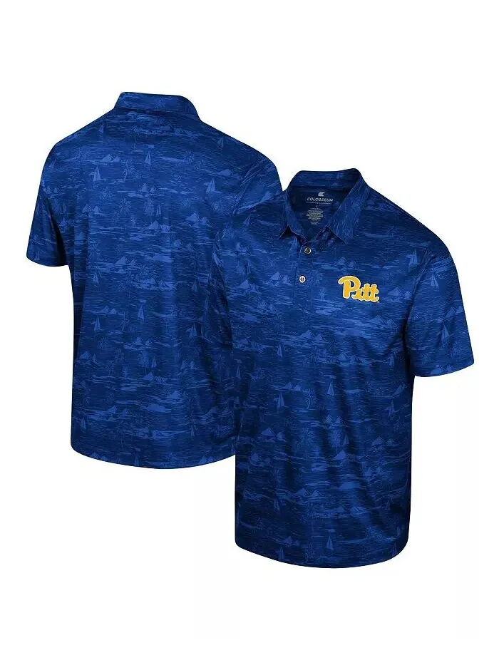 Мужская рубашка поло Royal Pitt Panthers Daly Print Colosseum — изображение 1 из 3
