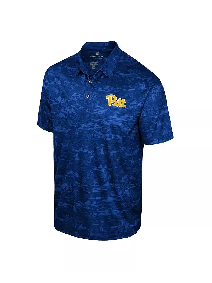Мужская рубашка поло Royal Pitt Panthers Daly Print Colosseum — изображение 2 из 3