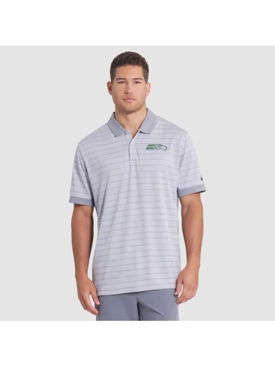 Nike Мужская поло-рубашка Wolf Gray Seattle Seahawks 2025 Rivalries Collection Sideline Victory — изображение 1 из 3, серый