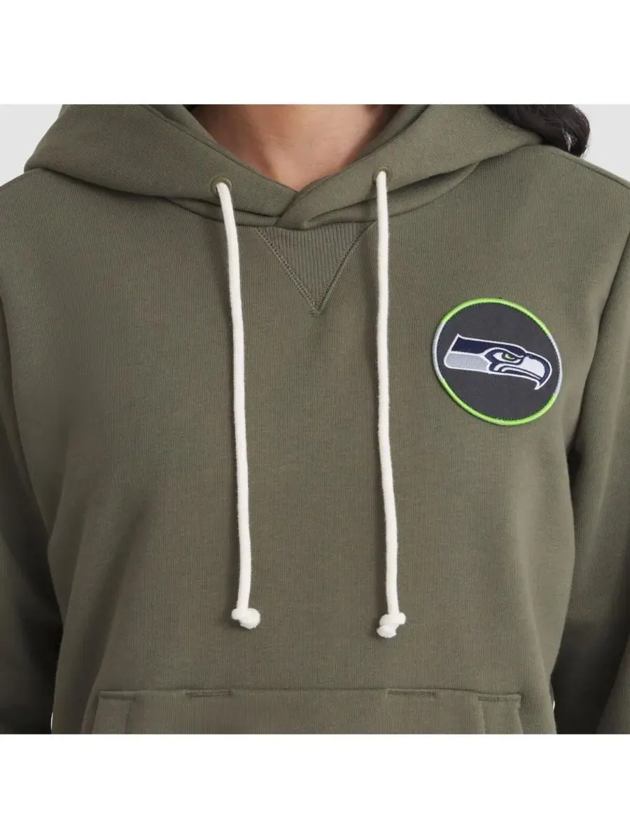 Nike Женская толстовка Olive Seattle Seahawks 2025 Salute to Service Sideline Standard Issue Dri-FIT — изображение 4 из 5