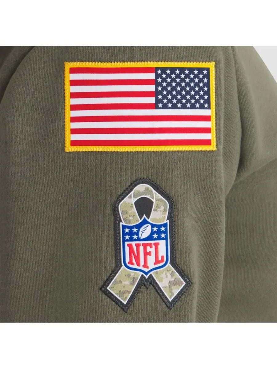 Nike Женская толстовка Olive Seattle Seahawks 2025 Salute to Service Sideline Standard Issue Dri-FIT — изображение 5 из 5