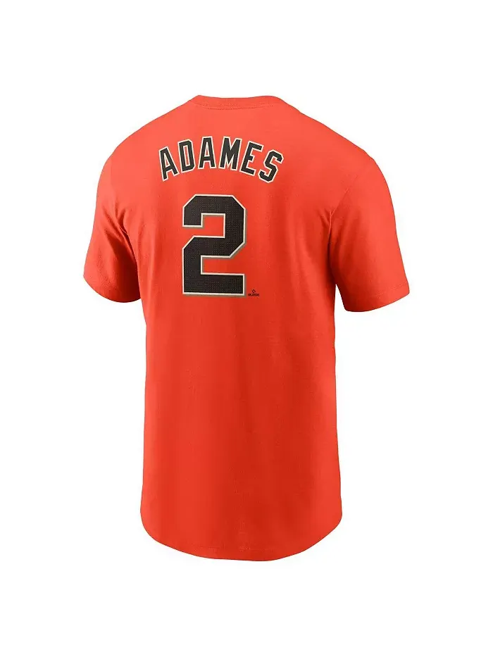 Мужская футболка Willy Adames Orange San Francisco Giants Fuse Name Number Nike — изображение 3 из 3