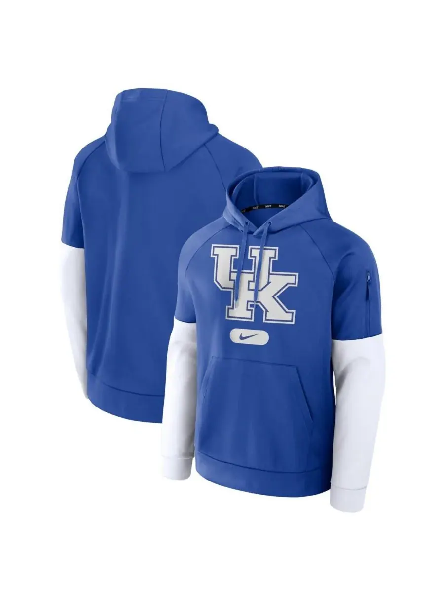 Nike Мужская толстовка с капюшоном Royal/White Kentucky Wildcats Fitness Performance — изображение 1 из 3, белый