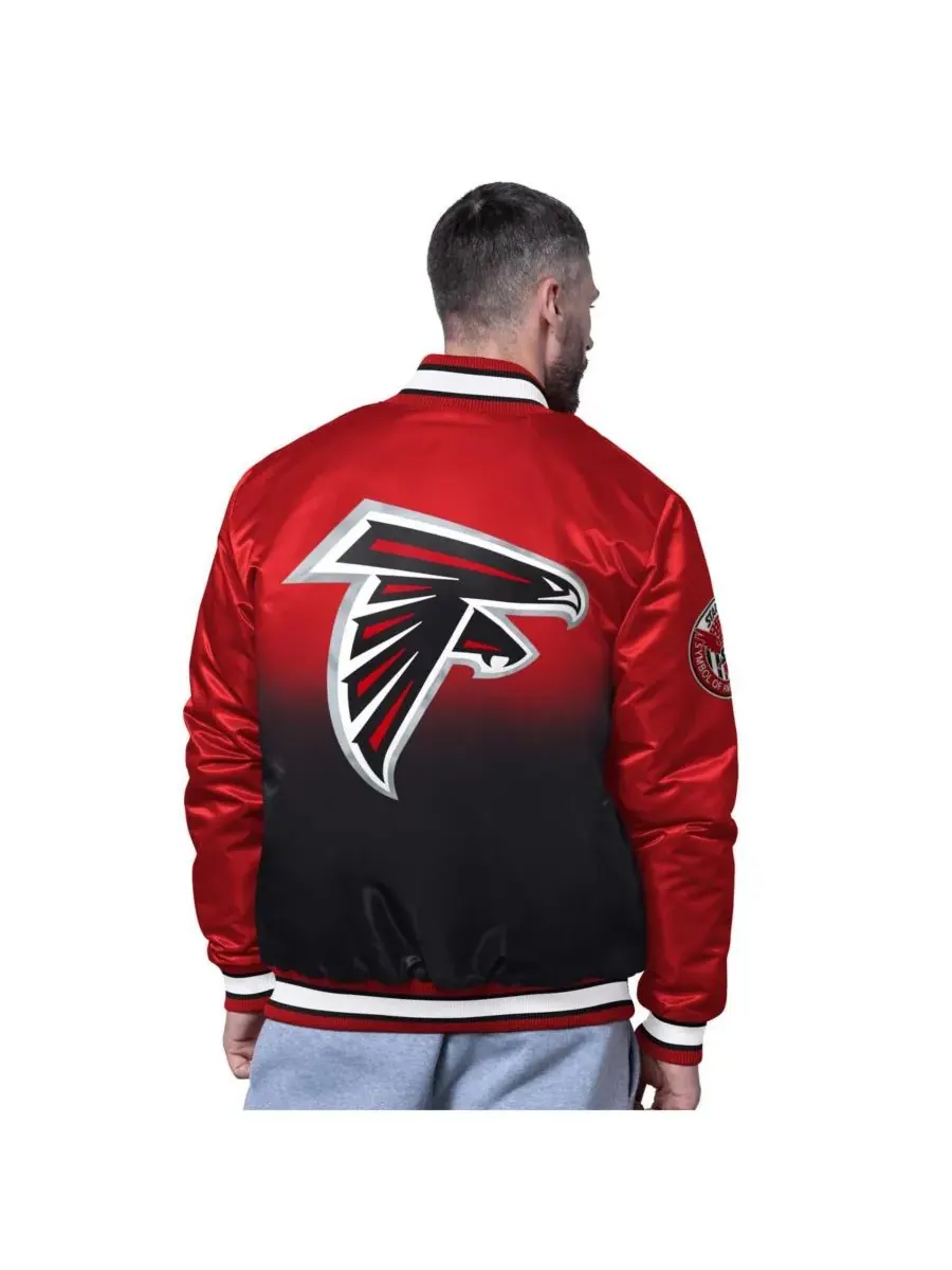 Starter Мужская красная куртка Atlanta Falcons Pass Rush Varsity с застежкой на кнопках — изображение 2 из 2, красный