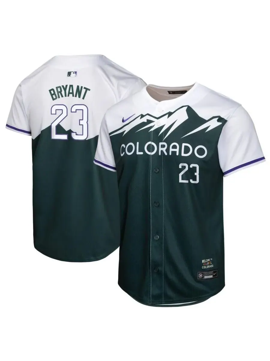 Nike Футболка игрока Криса Брайанта зеленого цвета из серии "Colorado Rockies City Connect" — изображение 1 из 3, зеленый