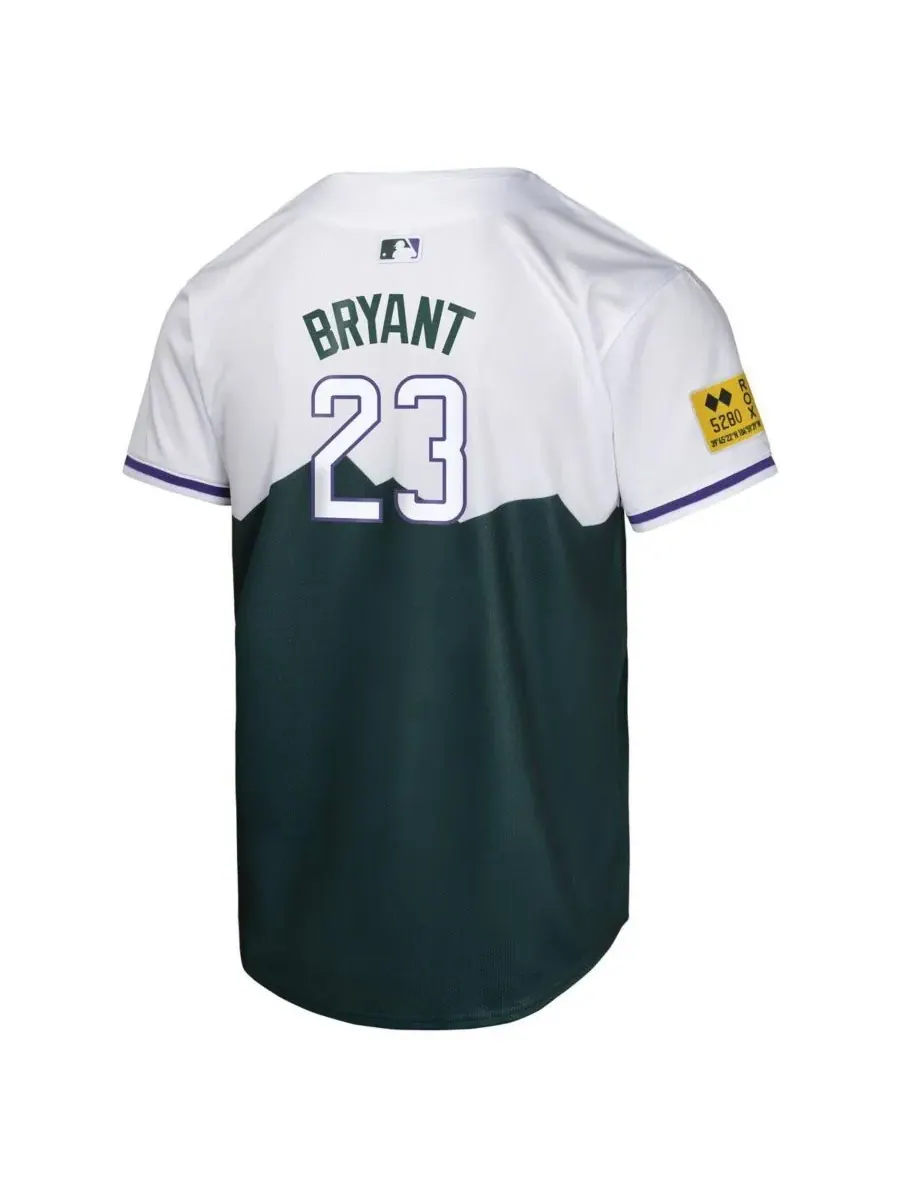 Nike Футболка игрока Криса Брайанта зеленого цвета из серии "Colorado Rockies City Connect" — изображение 3 из 3, зеленый