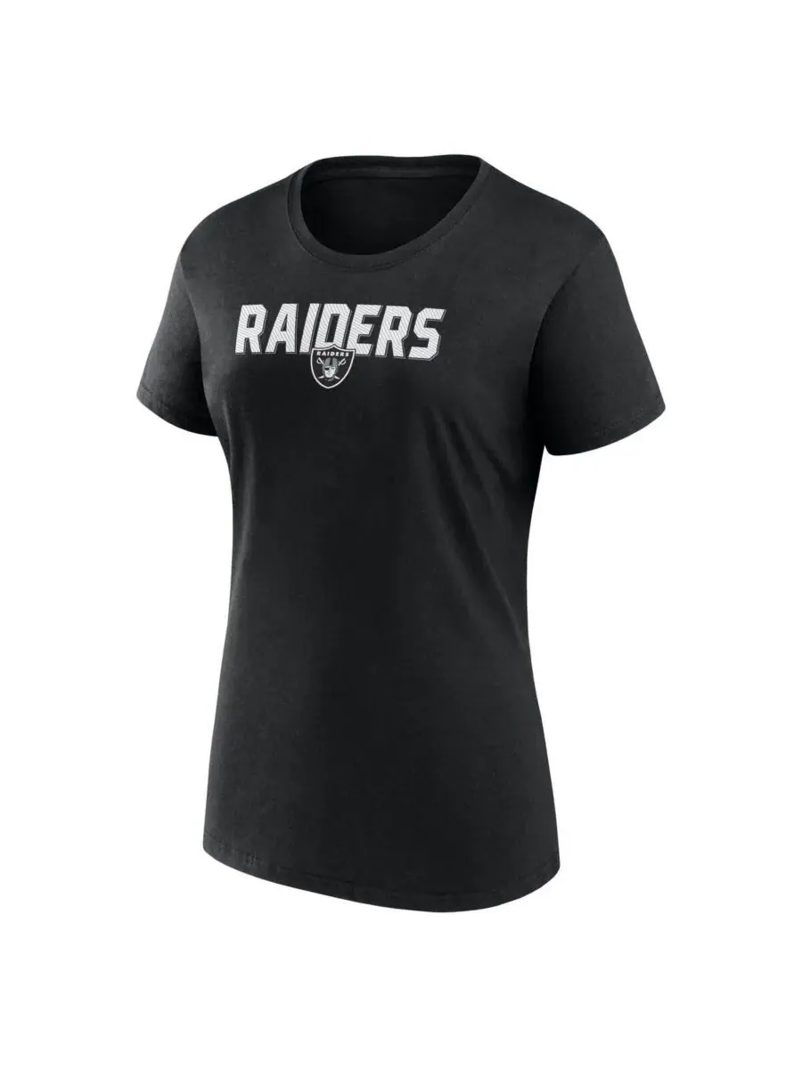 Logo Athletic Женская черная футболка Las Vegas Raiders Lean — изображение 3 из 3, черный